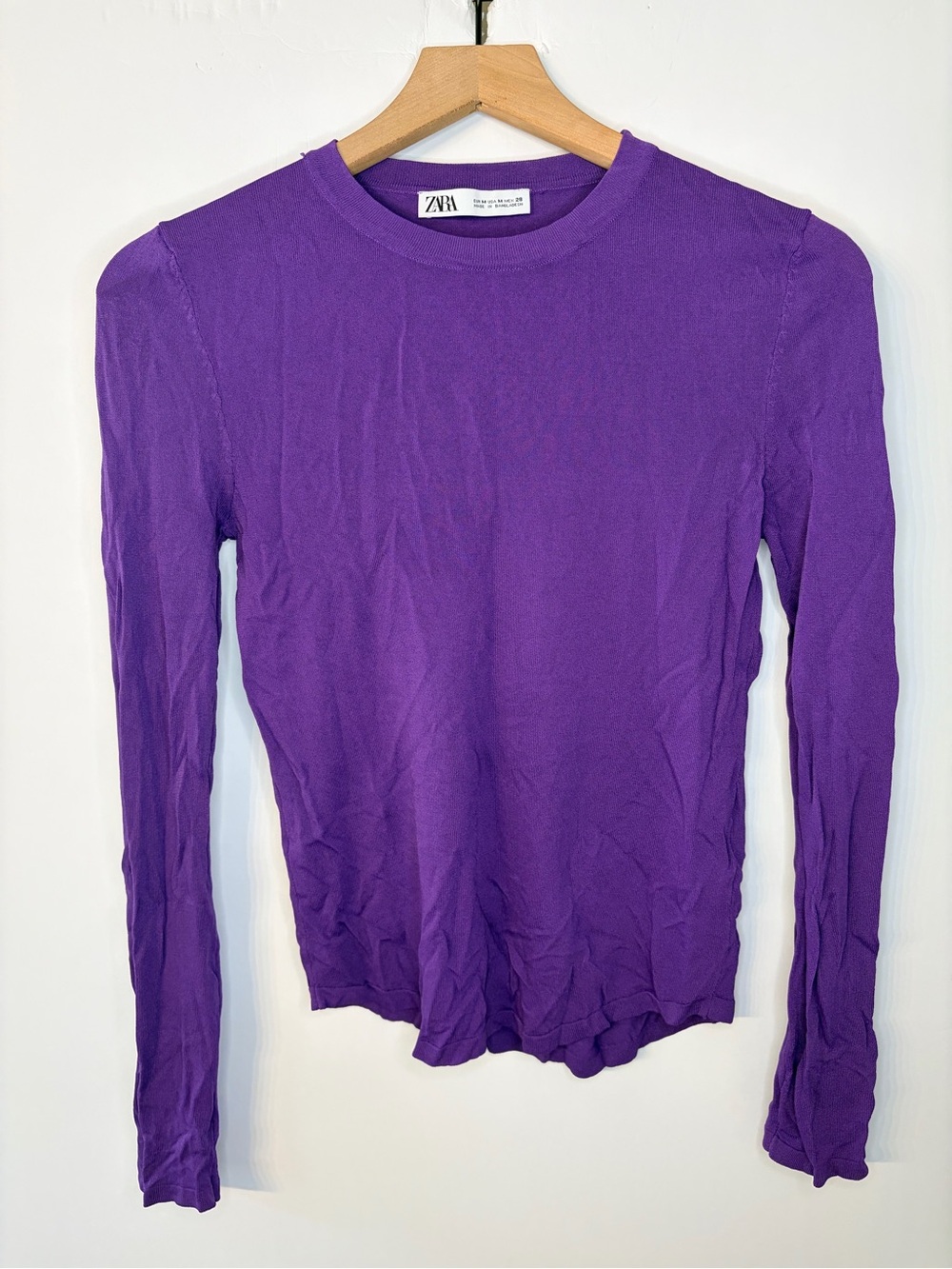 Zara Women’s Purple Crewneck Sweater, Size Medium